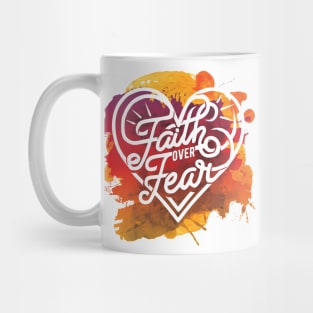 'Faith Over Fear Religious' Amazing Christians Cross Mug